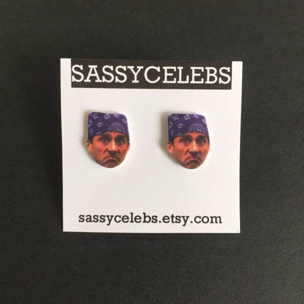 Brand New Prison Mike The Office Earring Set